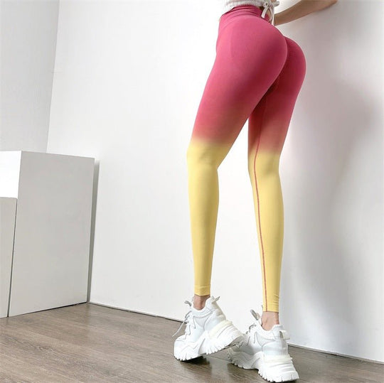 Ode to Ombre Sculpting Leggings - Rockstar Peach