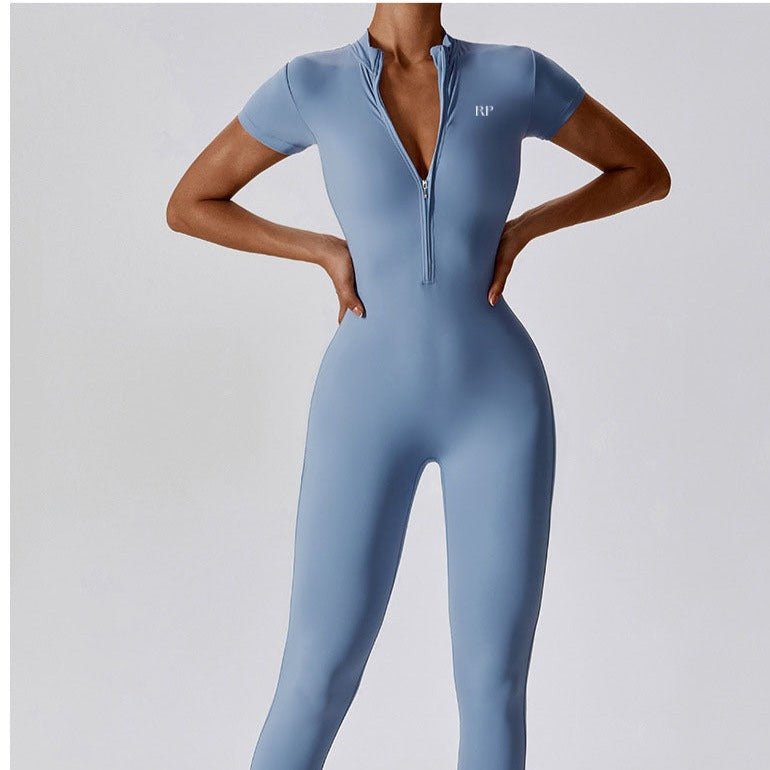 Scuba Zip Jumpsuit - Rockstar Peach