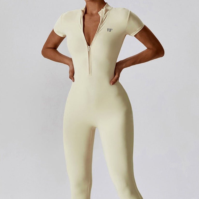 Scuba Zip Jumpsuit - Rockstar Peach