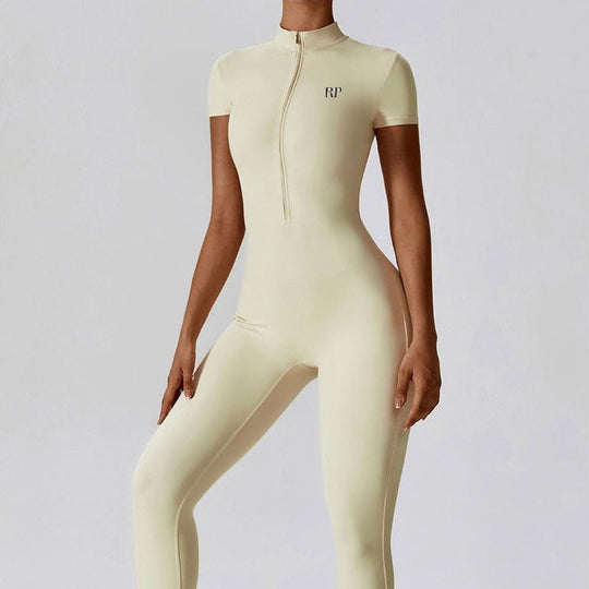 Scuba Zip Jumpsuit - Rockstar Peach